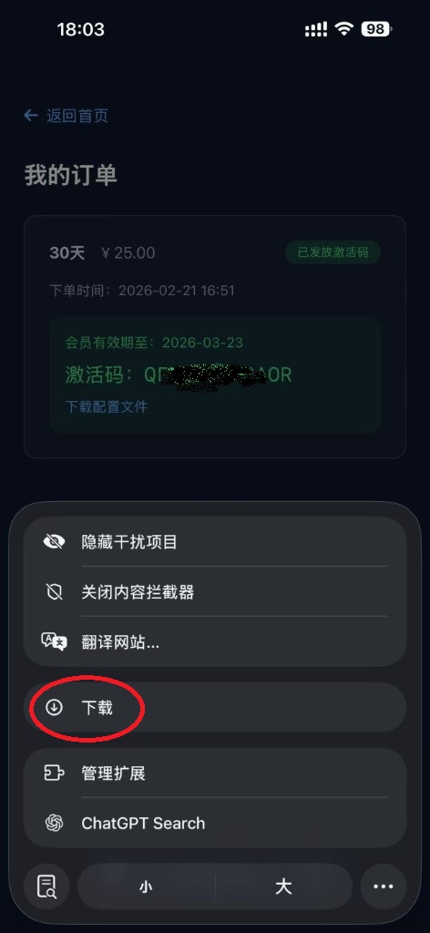 浏览器下载入口